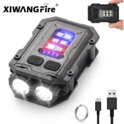 XIWANGFIRE Super Bright Pocket Torch Light LED Multifunctional Linterna Magnetic COB EDC Mini Keychain Flashlight Rechargeable