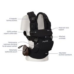 Nuna CUDL Luxe 4 in 1 Baby Carrier - Caviar