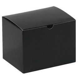 6 x 4 1/2 x 4 1/2" Black Gloss Gift Boxes, Case Of 100 (GB644BK)