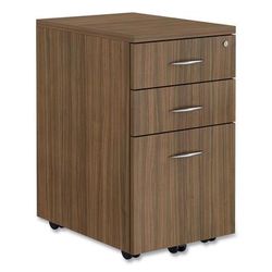 Alera VA572816WA Valencia Series Mobile Box/Box/File Pedestal, 15.88w x 20.5d x 28.38h, Modern Walnut ALEVA572816WA