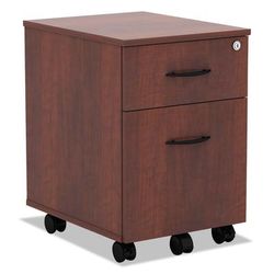 Alera VABFMC Valencia Series Mobile Box/File Pedestal, 15.88w x 19.13d x 22.88h, Medium Cherry ALEVABFMC