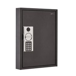 AdirOffice Steel Digital Lock Key Cabinet, 60-Key, 13 x 2.6 x 17, Stainless Steel 304, Black (ALHI68060BLK)