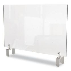 Ghent MFG PEC3029A Clear Partition Extender with Attached Clamp, 29 x 3.88 x 30, Thermoplastic Sheeting GHEPEC3029A