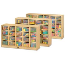 Jonti-Craft 0420JC Tray Mobile Cubbie, 48w x 15d x 29.5h, Birch JNT0420JC