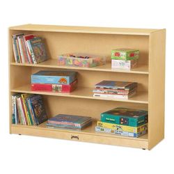 Jonti-Craft 0769JC Adjustable Mobile Straight-Shelves, Super-Sized, 48w x 15d x 35.5h, Birch JNT0769JC
