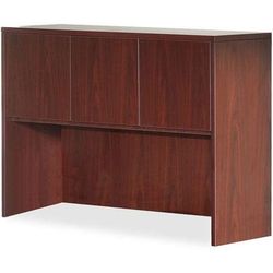 Lorell 69912 Hutch w/Door, 60" x 15" x 42-1/2", Mahogany LLR69912