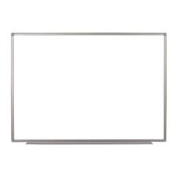 Luxor Wall-Mounted Magnetic Whiteboard, 48" x 36", White Surface, Silver Aluminum Frame (LXOWB4836W)