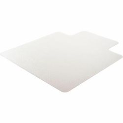 Lorell 69165 Chairmat, Textured Top, Wide 46 x60 , Lip, 25 x12 , Clear LLR69165