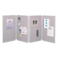 Quartet® 773630 Tabletop Display Presentation Board, 72 x 30, Gray Surface, Gray Frame