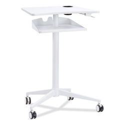 Safco 1944WH Mobile Workstation, 2-Shelf, 25-1/4"X19-3/4"X47-3/4" , We SAF1944WH