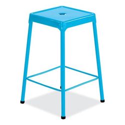 Safco Steel Counter Stool, Backless, Supports Up to 250 lb, 25" High BabyBlue Seat, BabyBlue Base (SAF6605BU)