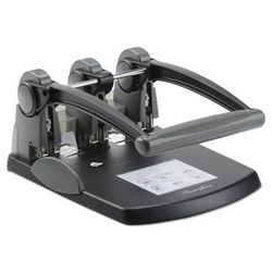 Swingline 74194 300-Sheet Extra High-Capacity Three-Hole Punch, 9/32" Holes, Black/Gray
