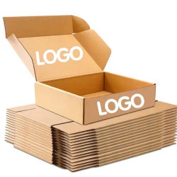 Custom Logo Shipping Corrugated Mailer Cardboard Gift Boxes Paper Boxes with Convenient Flat Shipping