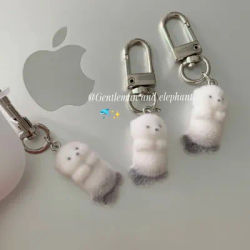 Hot Korean ins Haise Cat shape Pendant Keychain Phone Cute Charms Cases For Airpods 4 iPhone 14 CCD Camera Schoolbag Kawaii
