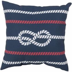Villiers 26" Square Coastal Pillow plush Blush/Navy/Red Outdoor Throw Pillow - Boutique Rugs