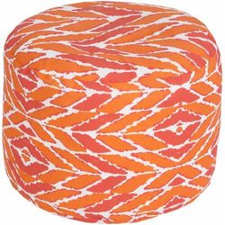 Kalanwali 13"H x 20"W x 20"D Dusty Coral Outdoor Pouf - Boutique Rugs