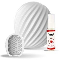 Lovelyness - Uovo Masturbatore "Spiral" Set + lubrificante 1 St
