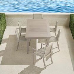 Isola 7-pc. Rectangular Dining Set in Rope - Frontgate