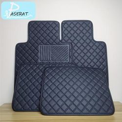TEMU 4pcs Set Of Pvc Car Floor Mats - Suitable, Easy To Clean, Stylish Design, Suitable For All Vehicles, Complete Set Of Car Floor Mats