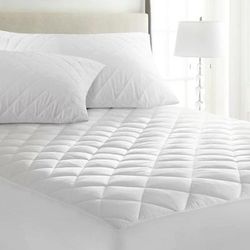 TEMU Day Gift Hotel Quality Quilted Mattress Protector – Mattress Topper - Stretch Skirt Fitted From 30cm-40cm Deep Mattress – Breathable Fitted Mattress Cover - Not Waterproof.