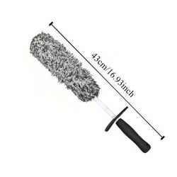 TEMU Microfiber Car Wheel Brush - Non-slip, -free Cleaning Mitt For & Detailing, Ergonomic Handle, And Effective, Car Cleaning Tool | Efficient Cleaning | Microfiber Bristles, Car Cleaning Accessories