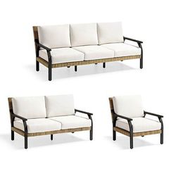 Torano Seating Replacement Cushions - Loveseat, Quick Dry, Restored Pebble - Frontgate