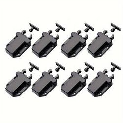 TEMU 8-pack Push To Open Cabinet Door Catches With Strong , Plastic Material With Metal Hardware, Brown 55mmx42mm With 17mm Door Stop