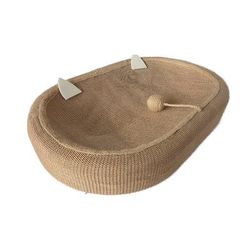 TEMU A 60cm Oversized Cat Scratching Board Made Of Sisal, Featuring A Durable And Non-shedding Oval Design That Combines A Cat Bed And A Large Scratching Basin.