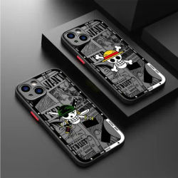One Pieces Anime Phone Case for Apple iPhone 7 8 Plus 13 Mini 12 XS Max SE 14 Pro 11 Pro XR 16 15 ProMax Matte Cover