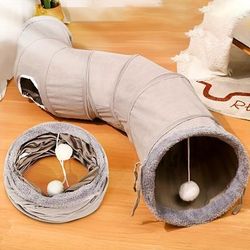 TEMU Seasonal Universal Cat Channel, Foldable Sleeping Bag For Interactive Cat Play, Toy Tent Nest For Cats To Crawl Through