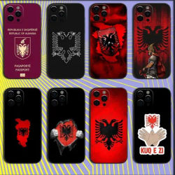 Albania Albanians Flag Phone Case For iPhone 16,15,14,13,12,11,Pro,X,XS,Max,XR,Plus,Mini Soft Black Cover