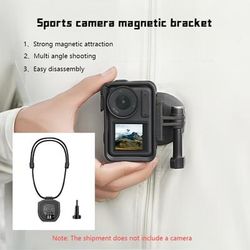 TEMU Adjustable Sports Camera Magnetic Chest Mount Bracket For Dji, Action Cameras - Durable Abs Material, Camera Support