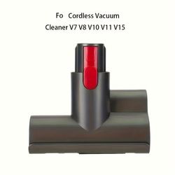 TEMU Mini Motorized Tool Brush Head For V15 V11 V10 V8 V7 Vacuum Cleaner, Parts For Vacuum Cleaner Head To Clean Sheets, Sofas And Carpets