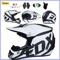 Casco integrale Moto Bambino Caschi per bambini Motocross Off-road Casco Moto Occhiali fuoristrada Guanti protettivi Ciclismo Casque