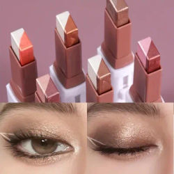 Pearly Eyeshadow Pen Glitter Eye Shadow Stick Matte Eyeshadow Makeup Waterproof Bicolor Shimmer Cosmetics Beauty Makeup Tools