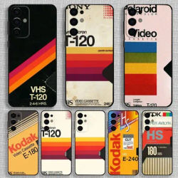 Retro VHS Video Tape Vintage Phone Case For Samsung S24,S21,S22,S23,S30,Ultra,S20,Plus,Fe,Lite,Note,10,9,5G Black Soft Cover