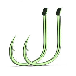 Sea.Yolo 50 pièces/boîte ISEAMA vert hameçons de pêche en acier à haute teneur en carbone accessoires de pêche à la carpe 1 -13 Hameçon barbelé rouge du Japon