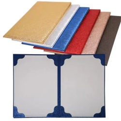 1 pièces nouvelle Surface en peluche A3 A4 papier relié PU cuir or certificat couverture épaissir rouge fichier Page dossier hôbé discours