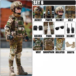 Kids Military Combat Training Uniform Set Camouflage Top Pants Suit for Children Boys Girls Gift Special Forces Outdoor Costume