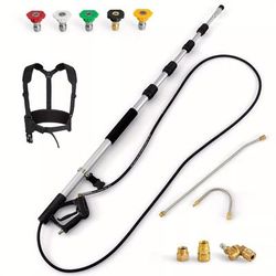 TEMU Costway 5m Telescoping Wand For Pressure Washers 4000psi Commercial Grade Extension Wand