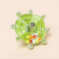 TEMU Colorful Parrot Spinner Toy - Interactive Cage Accessory For Birds, Plastic Chew And Play Wheel