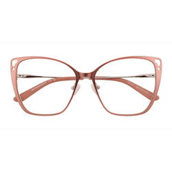Female s horn Pink Metal Prescription eyeglasses - Eyebuydirect s Truly