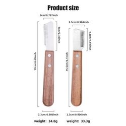 TEMU 2pcs Stainless Grooming Tools - Non-electric, Ideal For Plucking & Detangling Pet Fur