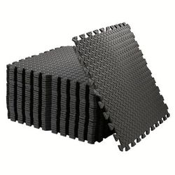 TEMU 12 Pack Exercise Mat Eva 60 X 60cm 1cm Thick Interlocking Foam Floor Tiles For Home Gym Mat For Home Workout Equipment Non Slip Mats Floor Padding For Adult 48 Sq Ft - 12 Tiles