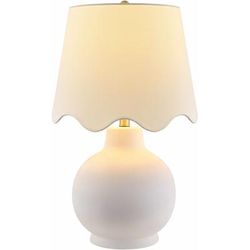 Ranshofen 23"H x 14"W x 14"D Traditional White/Metallic Gold/Translucent Table Lamp - Boutique Rugs