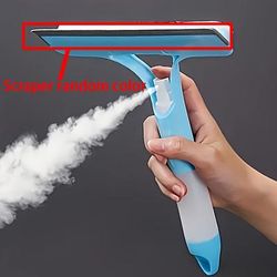 TEMU 2-in-1 Multi-functional Cleaning Tool With Spray Bottle, Double-sided Glass Scraper For Windows, Mirrors, Floors, And Cars, Universal Fit