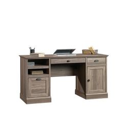 Sauder Barrister Lane 59"w Executive Computer Desk, Salt Oak