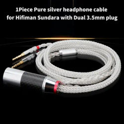 16cores 100% Pure Silver Headphone Cable for Hifiman Sundara Ananda he400i he400se HE4XX HE560 HE-350 HE1000se HE6se Arya