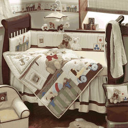 Lambs & Ivy Teddy Bear Story 6 Piece Baby Crib Bedding Set