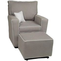 Little Castle Gliding Ottoman with Piping